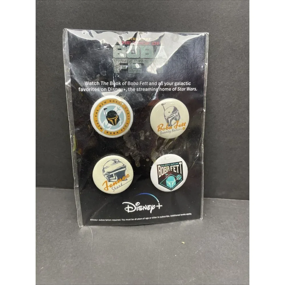 Set of 4 Star Wars Pins The‎ Book of Boba Fett Disney+ Brand New FREE SHIPPING